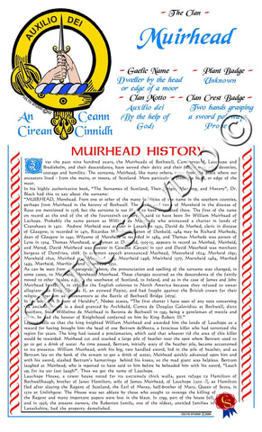Muirhead Scottish Clan History