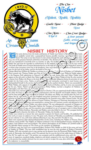 Nisbet Scottish Clan History