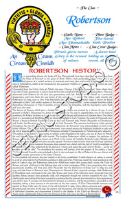 Robertson Scottish Clan History