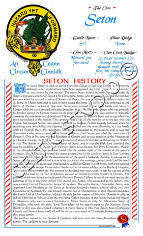 Seton Scottish Clan History