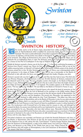 Swinton Scottish Clan History
