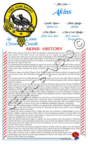 Akins Scottish Clan History