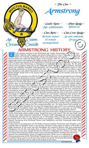 Armstrong Scottish Clan History