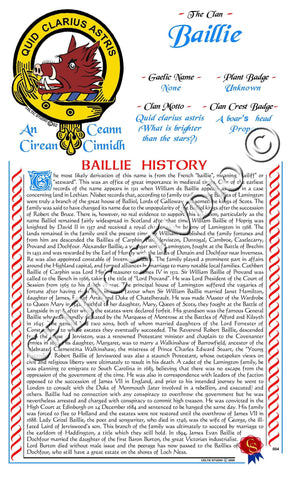 Baillie Scottish Clan History