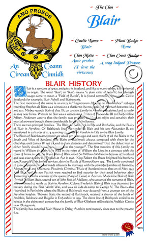 Blair Scottish Clan History