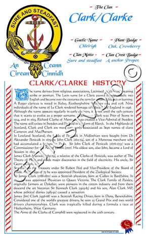 Clark Scottish Clan History