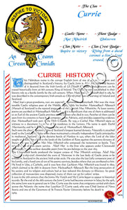 Currie Scottish Clan History