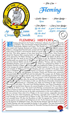 Fleming Scottish Clan History