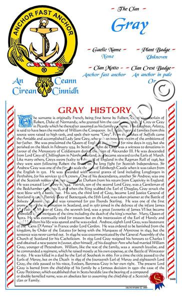 Gray Scottish Clan History