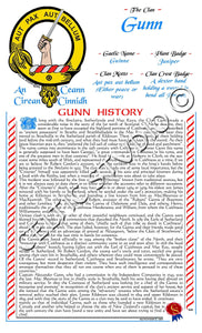 Gunn Scottish Clan History
