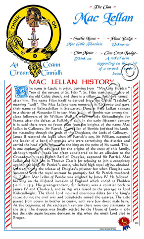 MacLellan Scottish Clan History