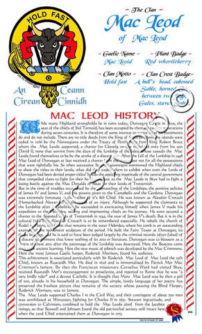 MacLeod Scottish Clan History