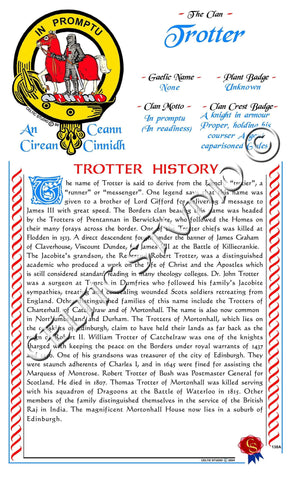 Trotter Scottish Clan History