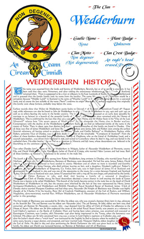 Wedderburn Scottish Clan History