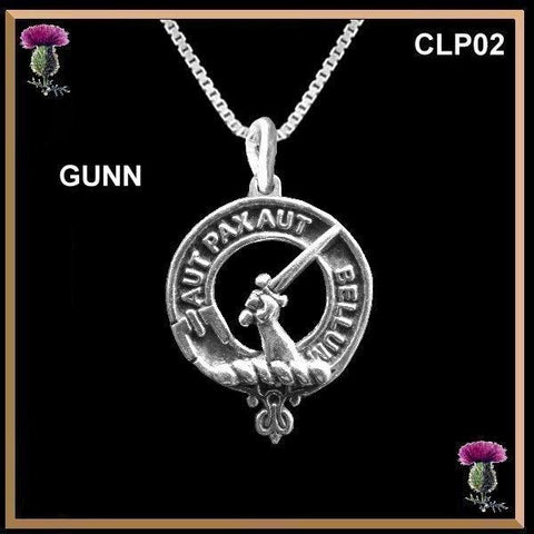 Gunn Clan Crest Scottish Pendant  CLP02