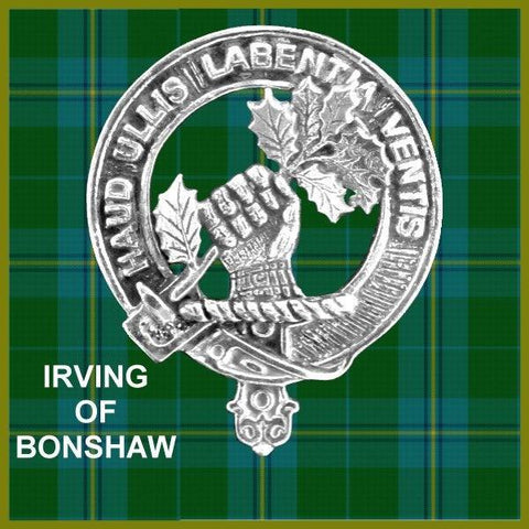 Irvine Bonshaw Clan Crest Scottish Cap Badge CB02