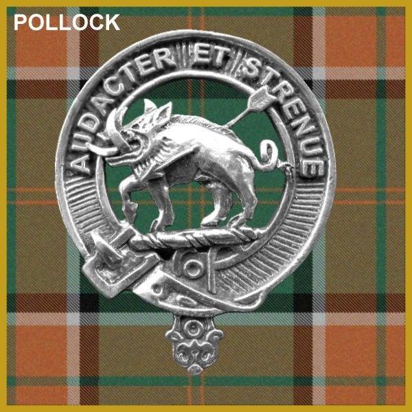 Pollock Clan Crest Scottish Cap Badge CB02