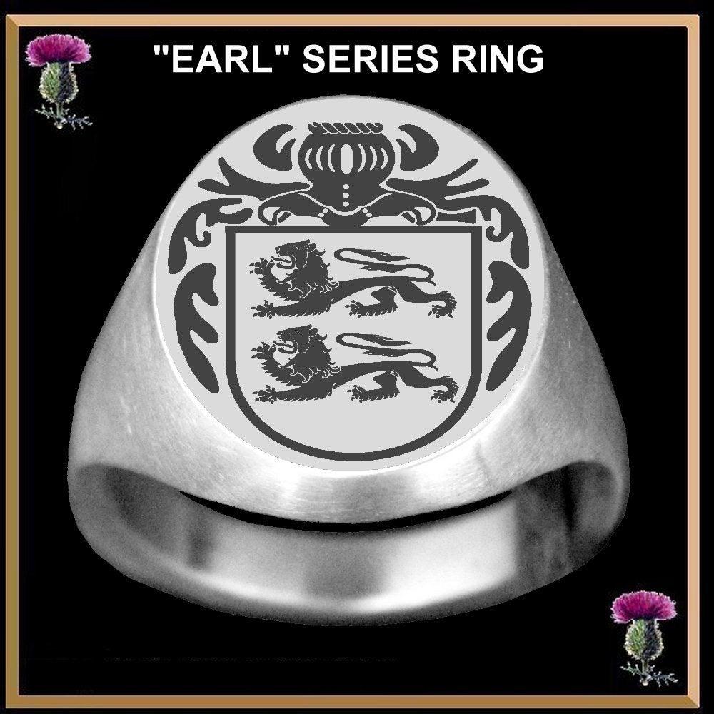 Earl Coat of Arms Ring - All Family Names
