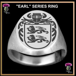 Earl Coat of Arms Ring - All Family Names