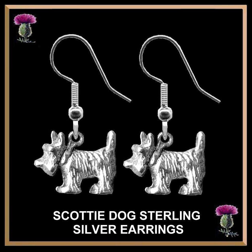 Scottie Dog Earrings - Sterling Silver
