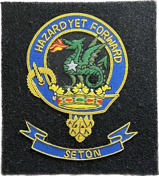 Seton Scottish Clan Embroidered Crest