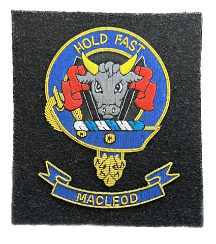 MacLeod Scottish Clan Embroidered Crest