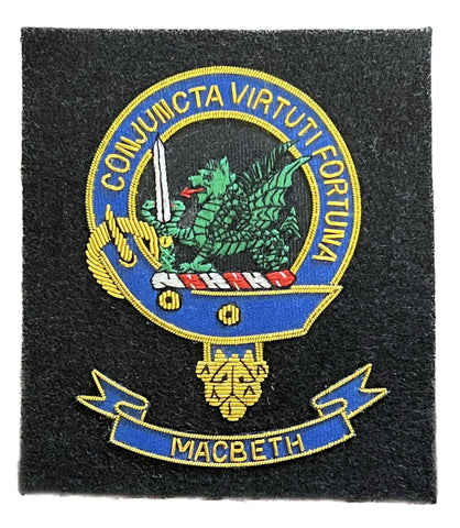 MacBeth Scottish Clan Embroidered Crest