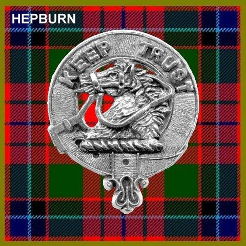 Hepburn Clan Crest Scottish Pewter Cap Badge CB01