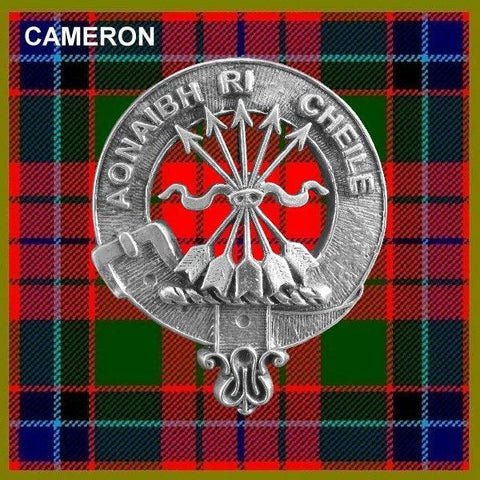 Cameron Clan Crest Scottish Pewter Cap Badge CB01