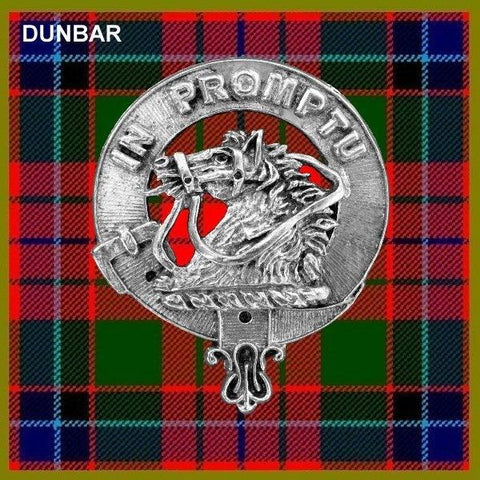 Dunbar Clan Crest Scottish Pewter Cap Badge CB01