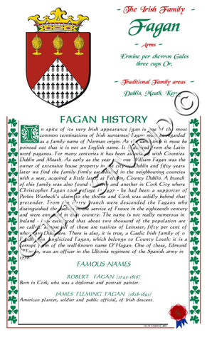 Fagan Irish Family History