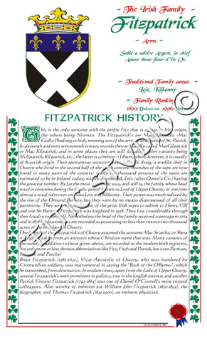 Fitzpatrick Irish Family History
