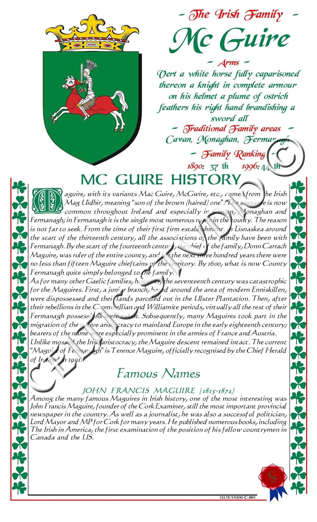 McGuire Irish Family History