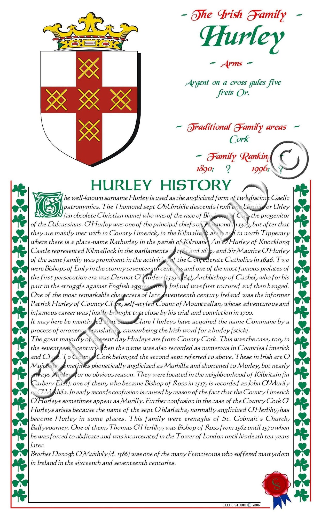 Hurley Irish Family History