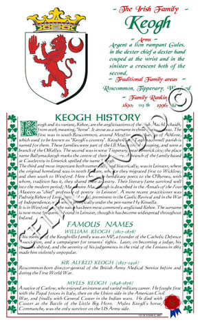 Keough Irish Family History