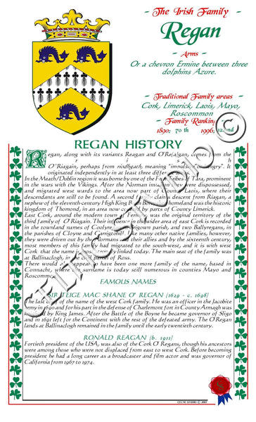 Regan Irish Family History