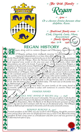 Regan Irish Family History