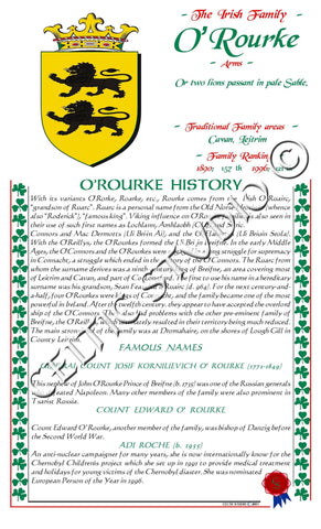 O'Rourke Irish Family History