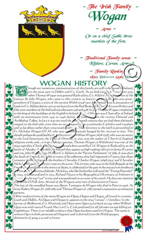 Wogan Irish Family History