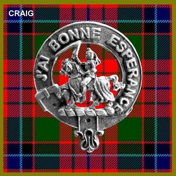 Craig Clan Crest Scottish Pewter Cap Badge CB01