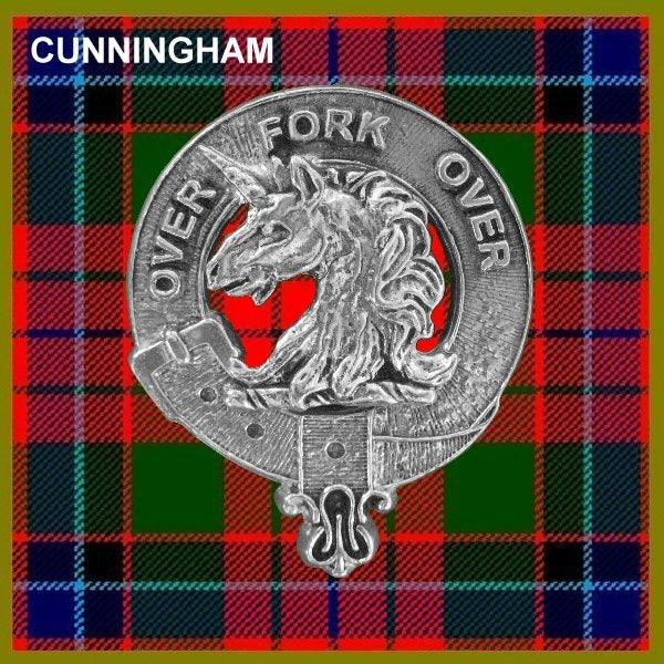 Cunningham Clan Crest Scottish Pewter Cap Badge CB01