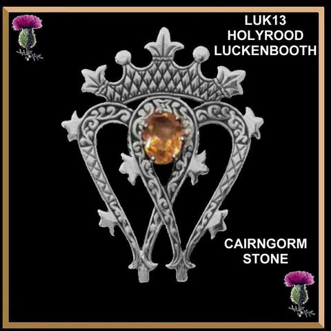 Luckenbooth Holyrood Brooch - Citrine