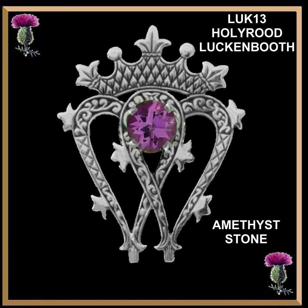 Scottish Luckenbooth Holyrood Amethyst Brooch or Pendant