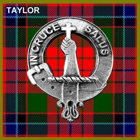 Taylor Clan Crest Scottish Pewter Cap Badge CB01
