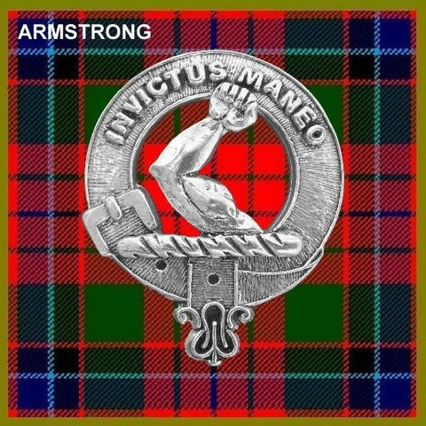 Armstrong Clan Crest Scottish Pewter Cap Badge CB01