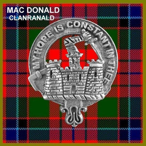 MacDonald Clanranald Clan Crest Scottish Pewter Cap Badge CB01