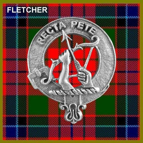 Fletcher Clan Crest Scottish Pewter Cap Badge CB01