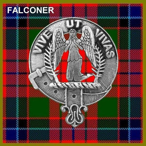 Falconer Clan Crest Scottish Pewter Cap Badge CB01