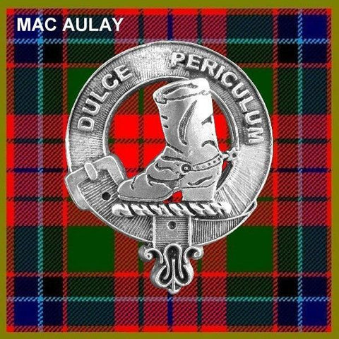 MacAulay Scottish Clan Crest Pewter Cap Badge CB01