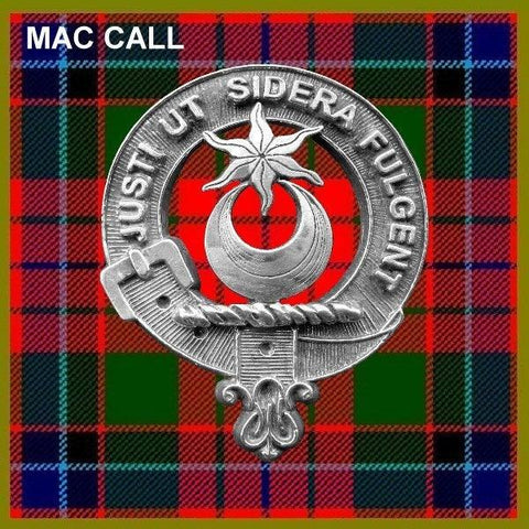 MacCall Clan Crest Scottish Pewter Cap Badge CB01